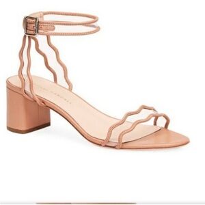Anthropologie Emi sandal by Randall Loeffler leather sole w pvc‎ clear 7.5 NIB